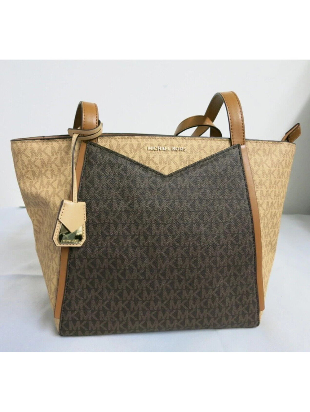 MICHAEL KORS Whitney Signature Logo Shoulder Tote Bag